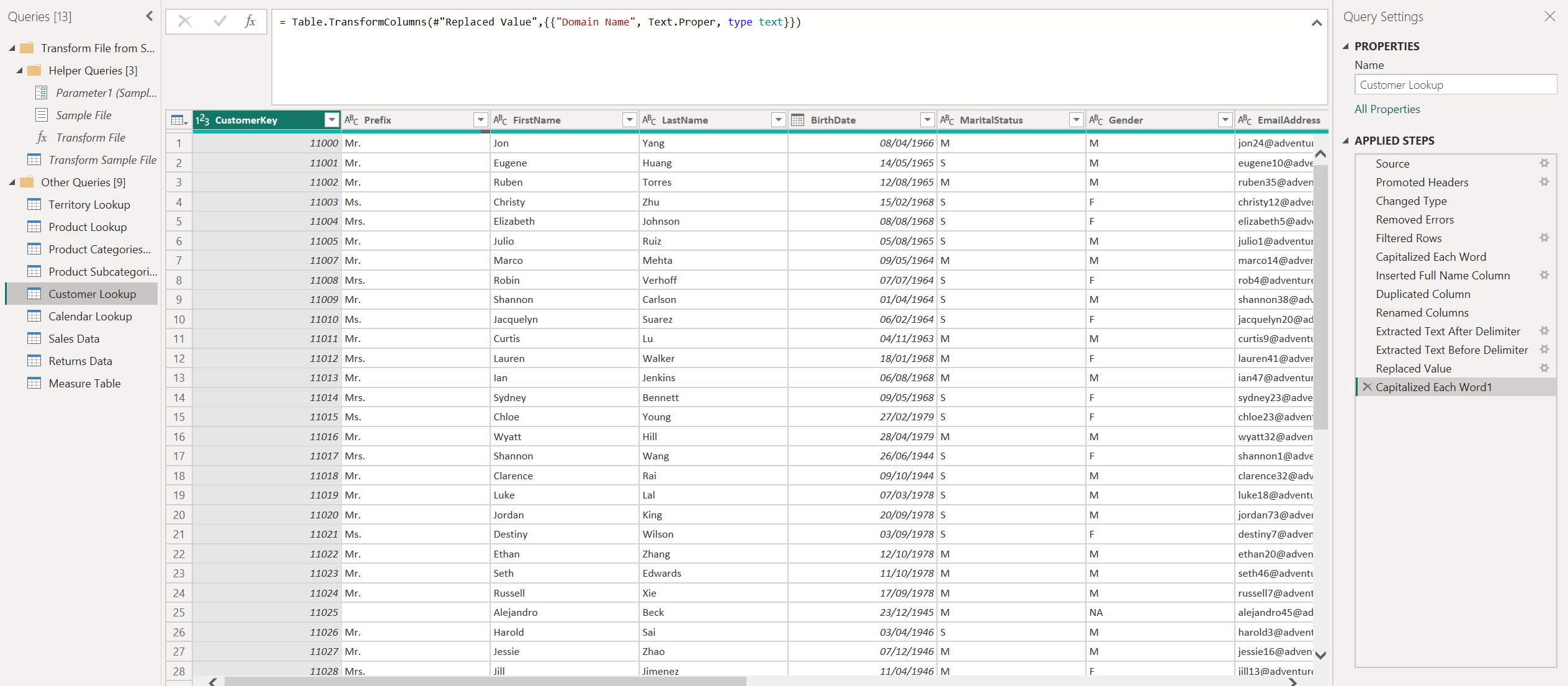Power Query ETL Steps Pane — Placeholder